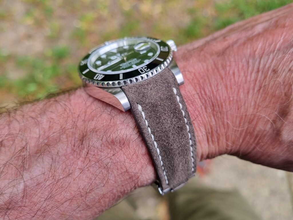 Rolex Submariner 41mm on Grey Suede