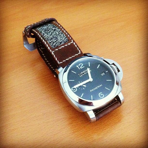 Gabe's Vinatge Swiss Canvas and leather strap for PAM312