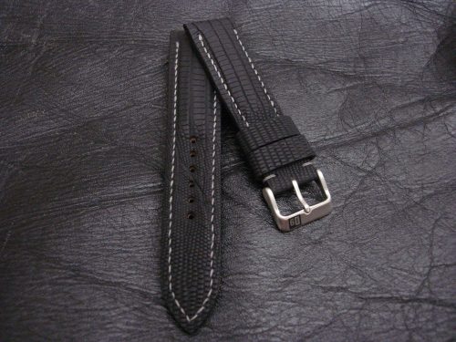 SuperMatte-Watch-Strap-Black-Teju-Lizard-22/20mm