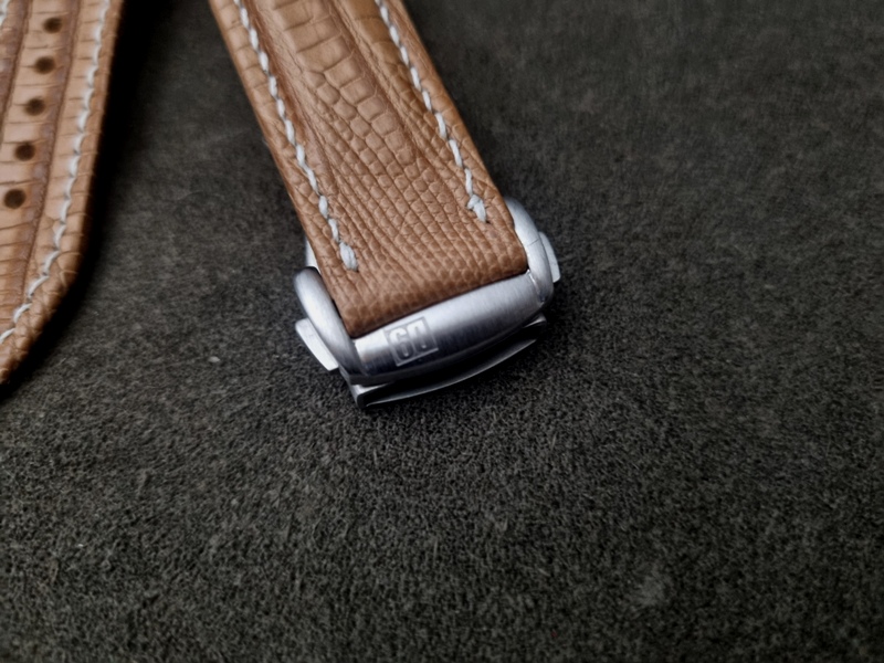 Racing Tan Teju strap for Grand Seiko (4) Racing Tan Teju Lizard Watch Strap with Integrated Fitment 4 Snowflake